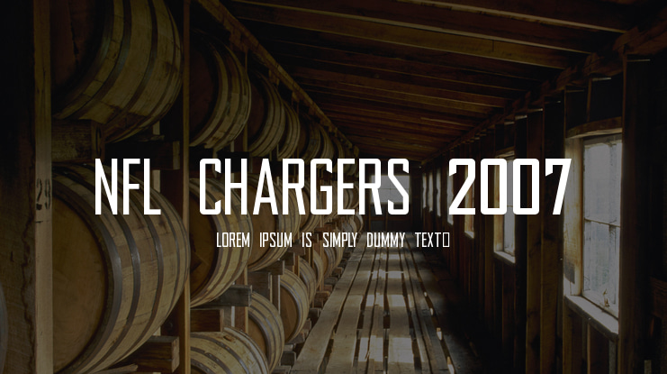 NFL Chargers 2007 Font