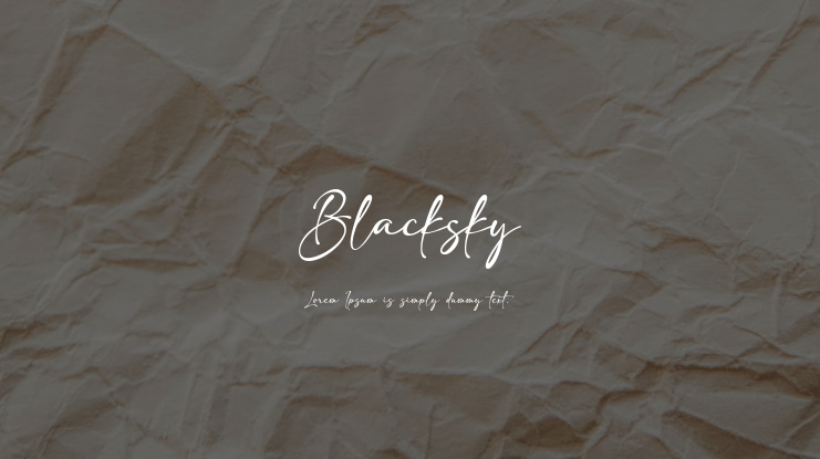 Blacksky Font