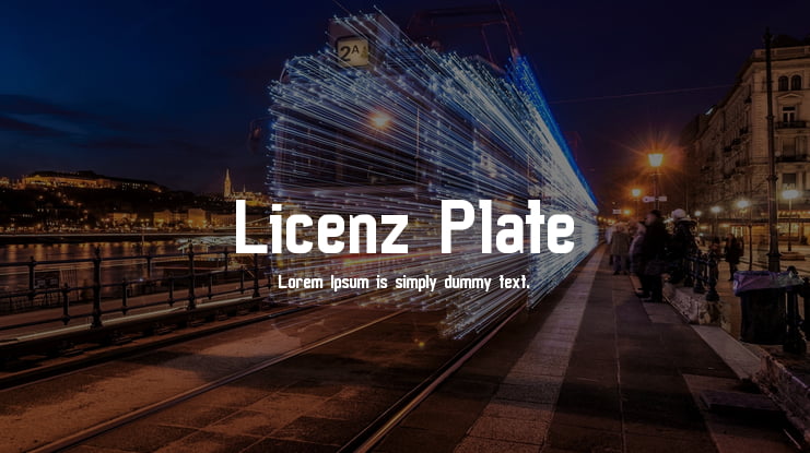 Licenz Plate Font