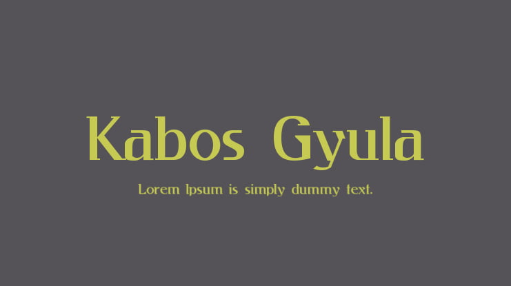 Kabos Gyula Font