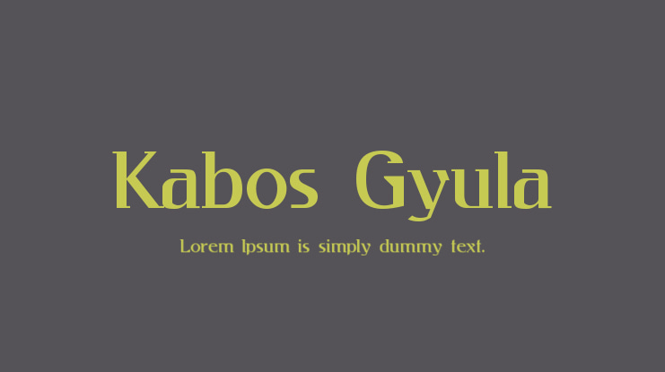 Kabos Gyula Font