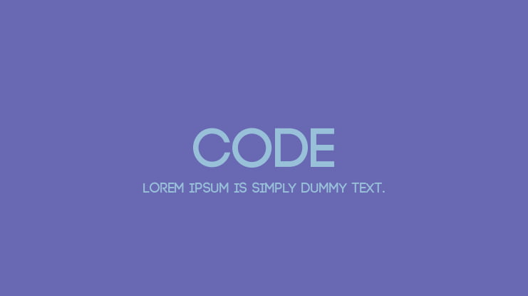 Code Font Family