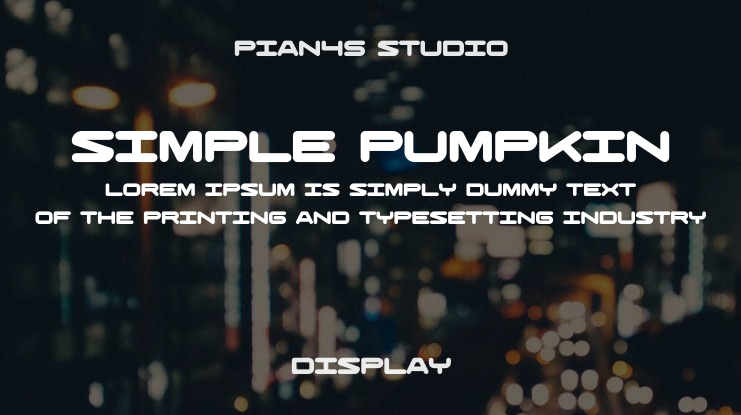 Simple Pumpkin Font