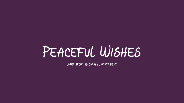 Peaceful Wishes Font