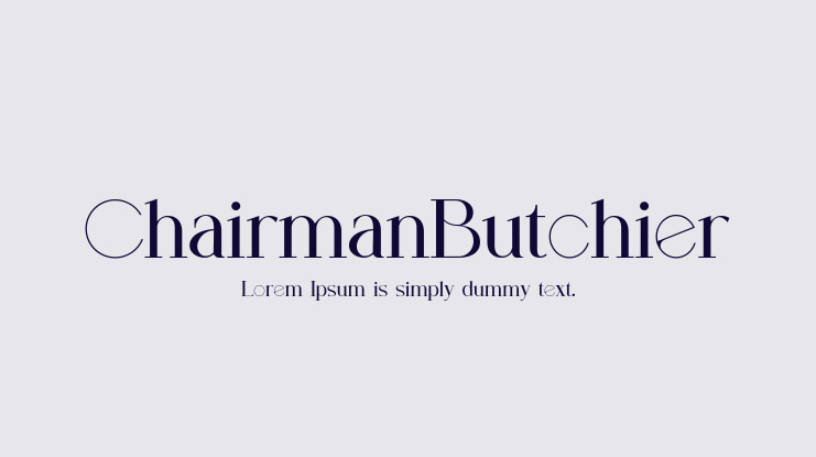 ChairmanButchier Font