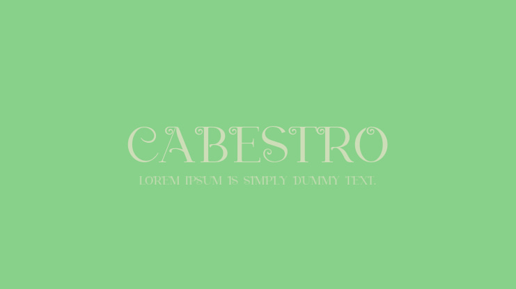 cabestro Font