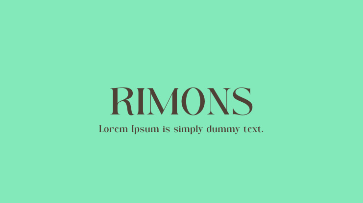 RIMONS Font