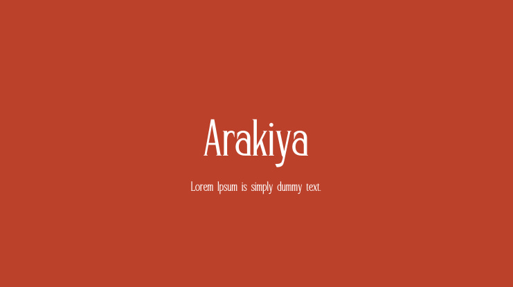 Arakiya Font
