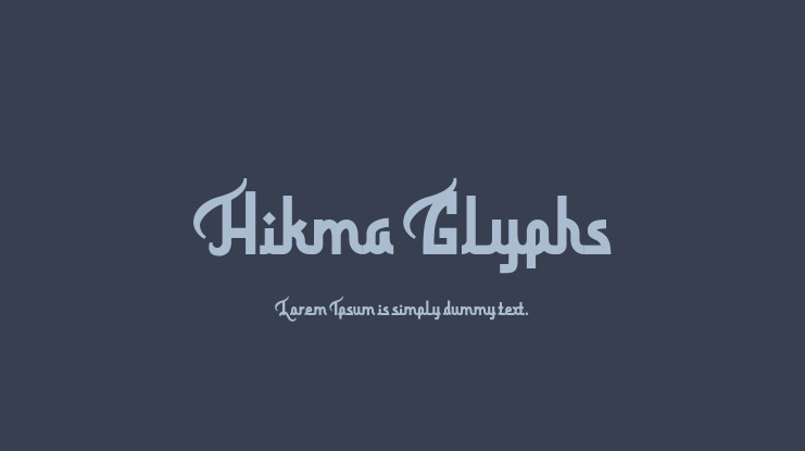 Hikma Glyphs Font