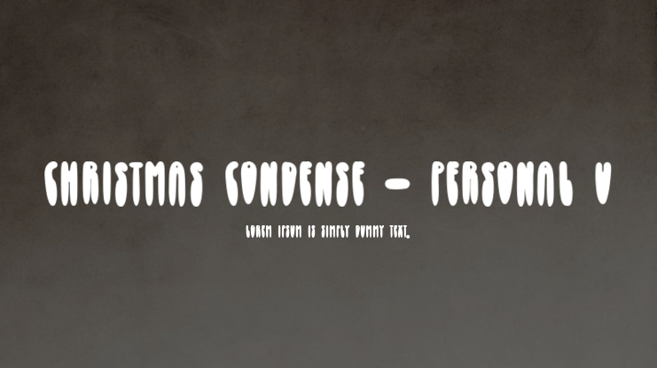 Christmas Condense - Personal U Font
