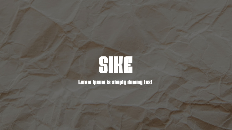 SIKE Font