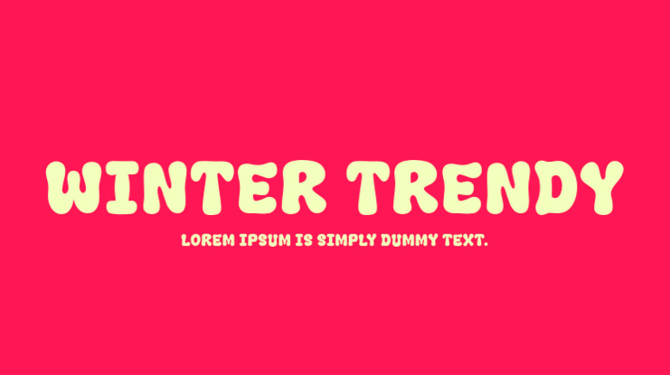 Winter Trendy Font