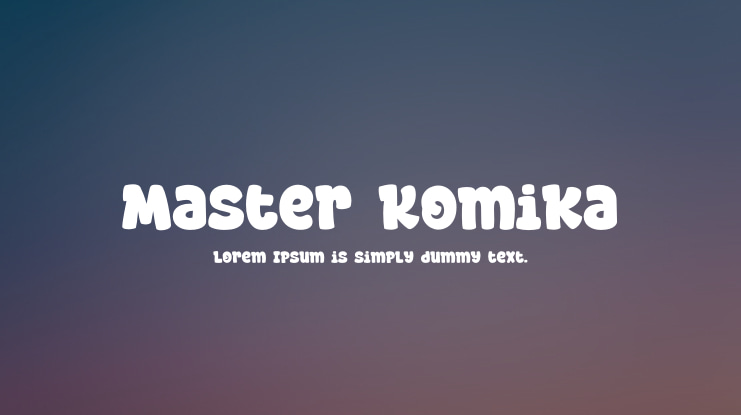 Master Komika Font Family
