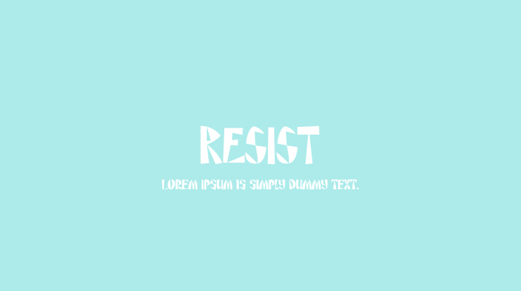 RESIST Font