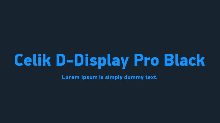 Celik D-Display Pro Black Font