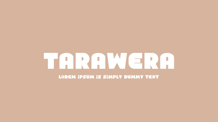 Tarawera Font