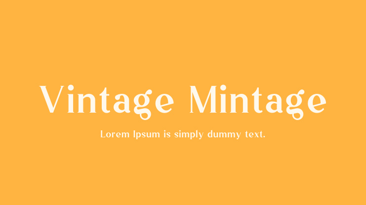 Vintage Mintage Font