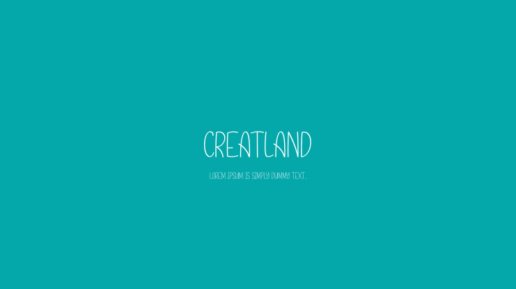 Creatland Font