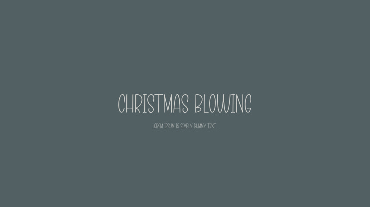 Christmas Blowing Font