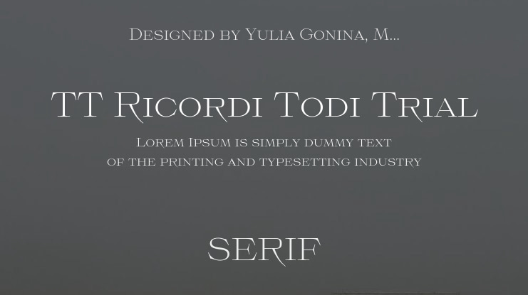 TT Ricordi Todi Trial Font