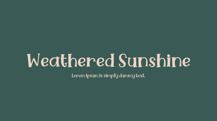 Weathered Sunshine Font Family