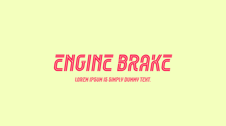 Engine Brake Font