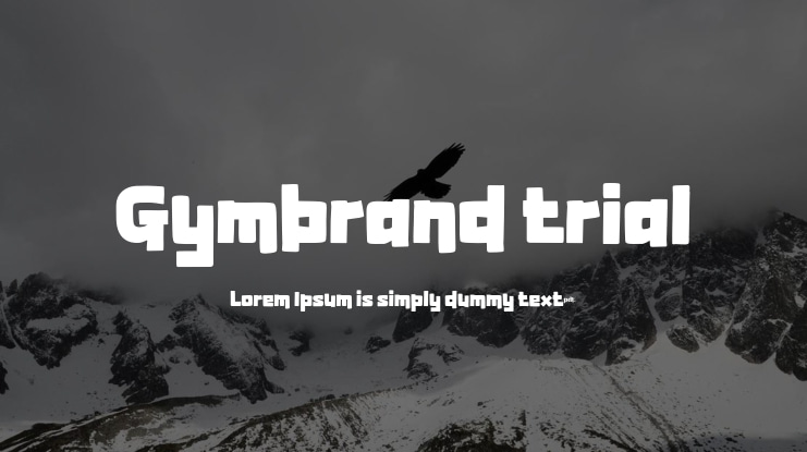 Gymbrand trial Font