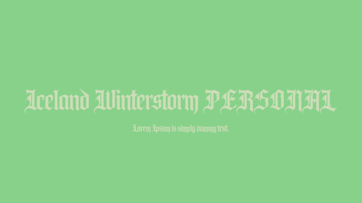 Iceland Winterstorm PERSONAL Font