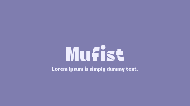 Mufist Font Family