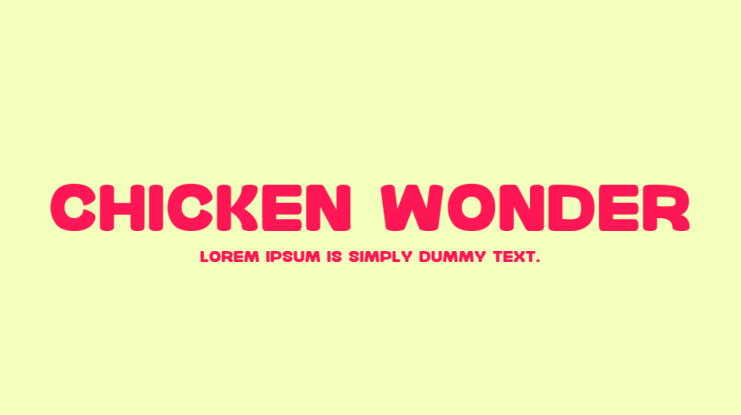 Chicken Wonder Font Family