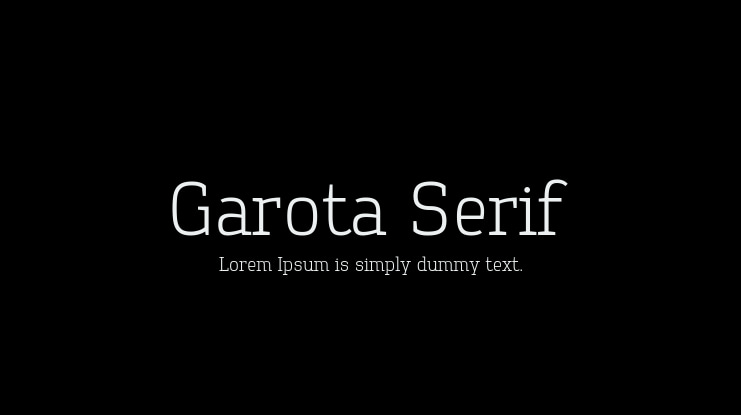 Garota Serif Font Family