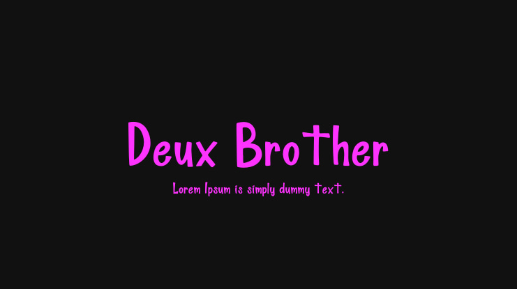 Deux Brother Font Family