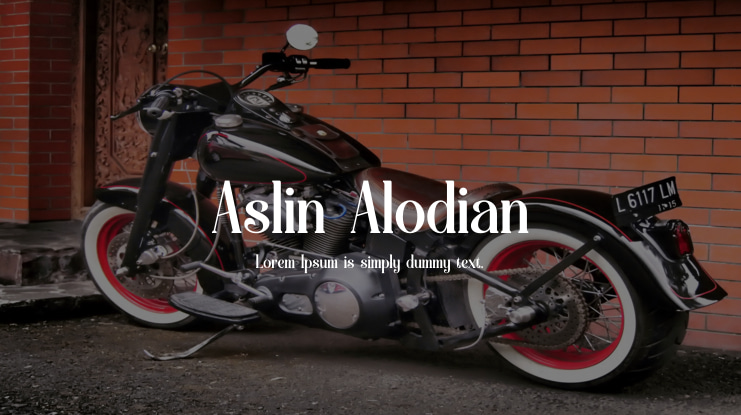 Aslin Alodian Font