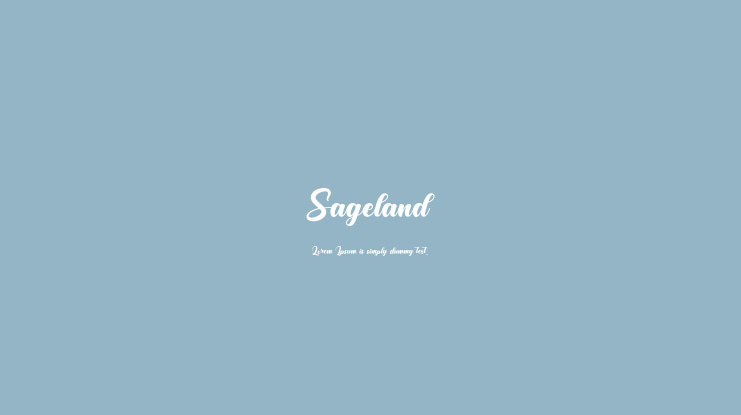 Sageland Font