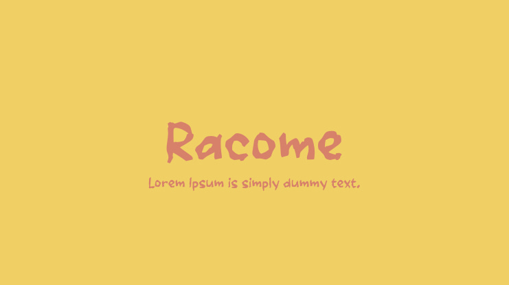 Racome Font