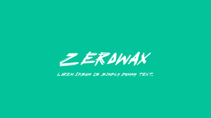 Zerowax Font