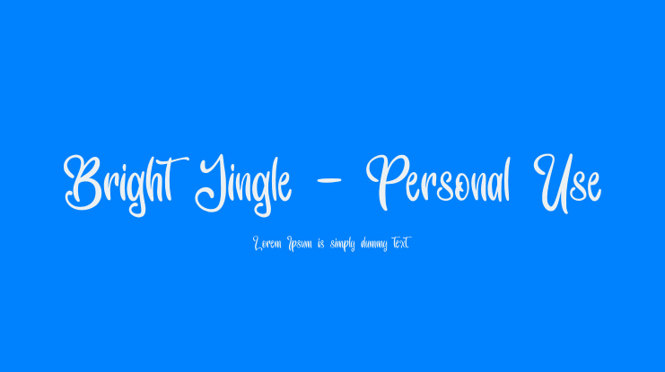 Bright Jingle - Personal Use Font