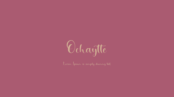 Ochaytte Font