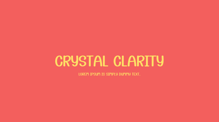 Crystal Clarity Font