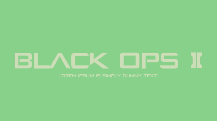 BLACK OPS 2 Font