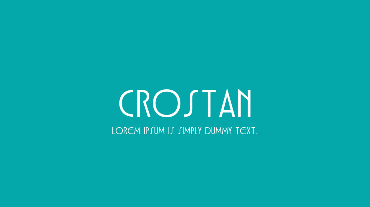 Crostan Font Family