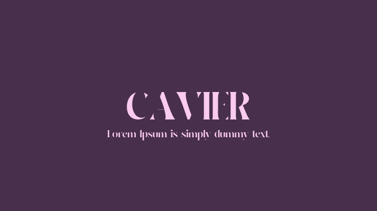CAVIER Font
