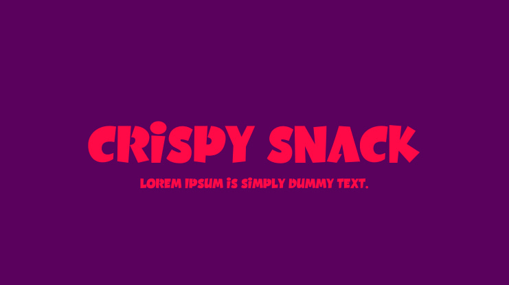 Crispy Snack Font