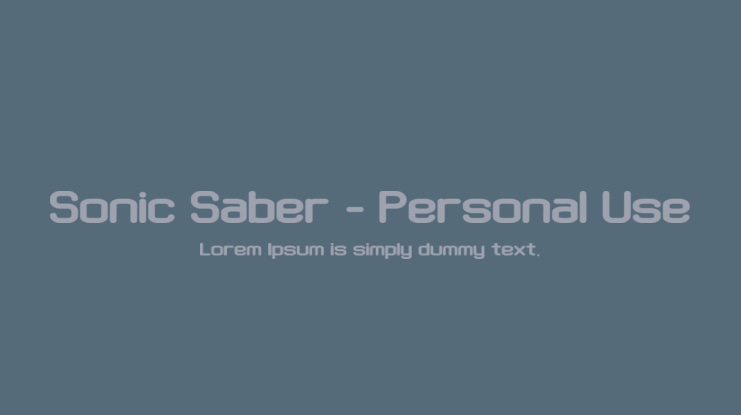 Sonic Saber - Personal Use Font