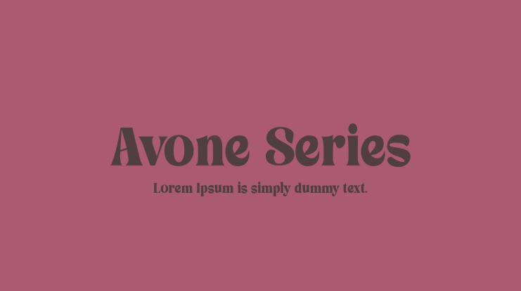 Avone Series Font Family