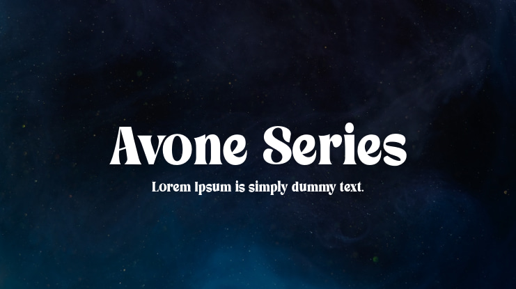 Avone Series Font Family