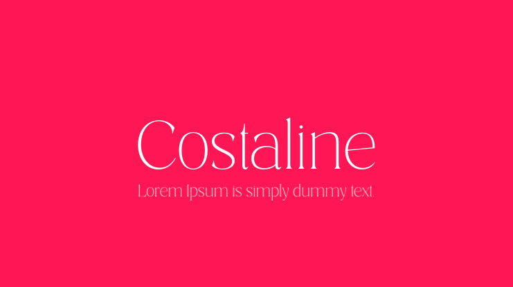 Costaline Font Family
