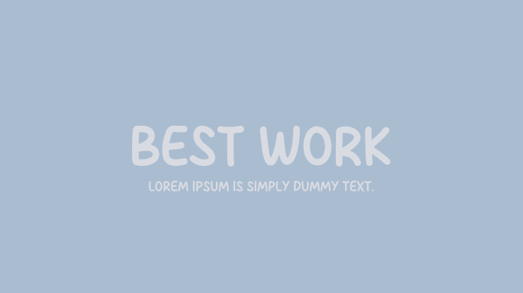Best Work Font