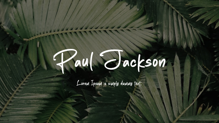 Paul Jackson Font