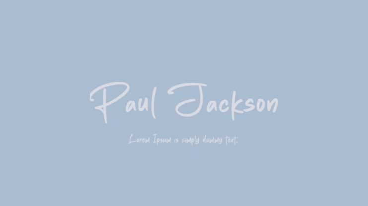 Paul Jackson Font